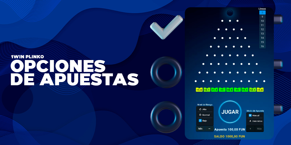 Elija diferentes opciones de apuesta