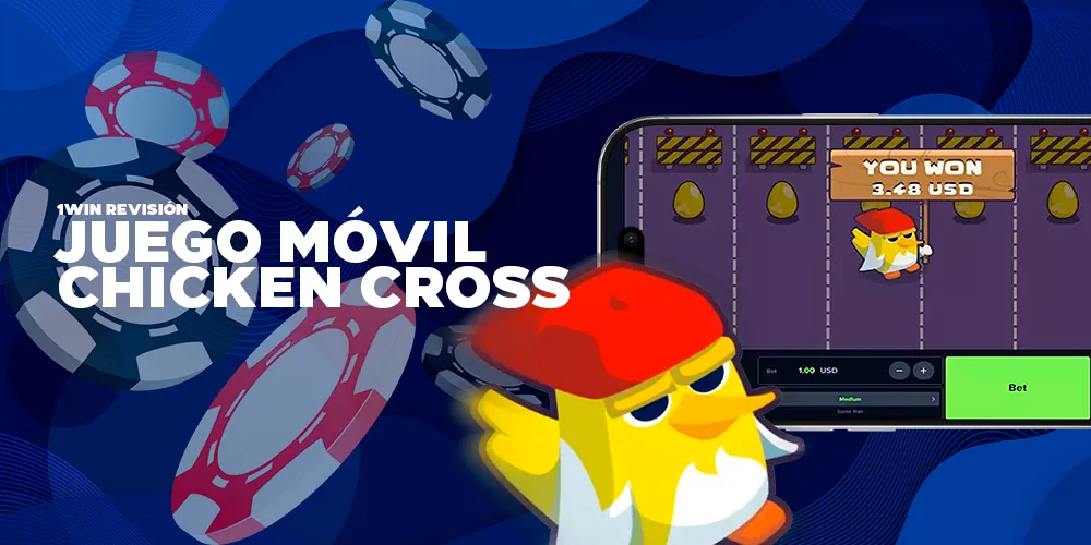 Versión móvil del juego rápido Chicken Cross.