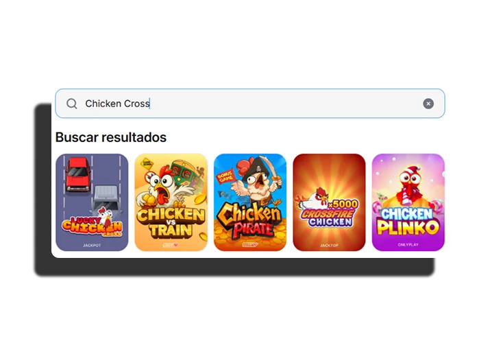 Abre el juego de casino Chicken Cross en la plataforma del casino.