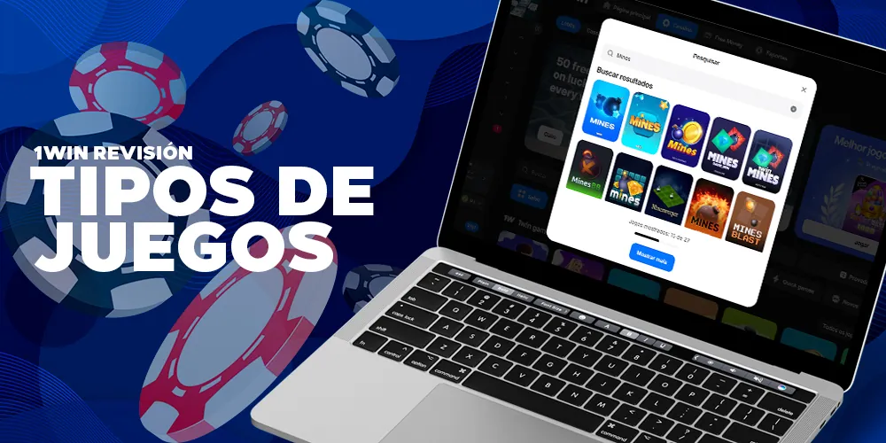 Variedad de juegos Mines en el sitio web 1Win.